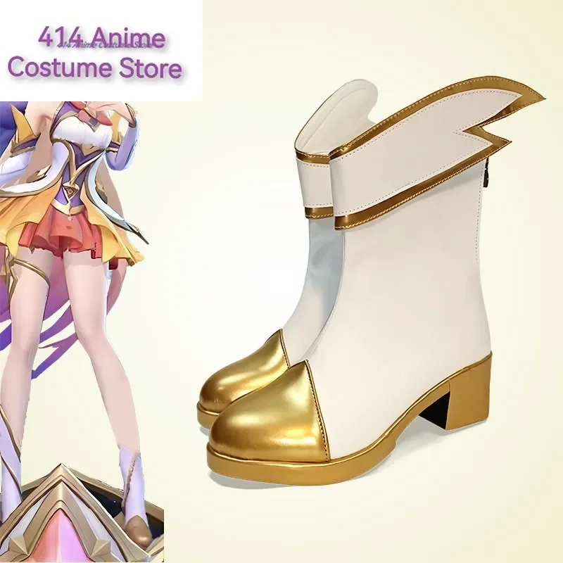 

Game LOL Star Guardian Seraphine Cosplay Boots Shoes Prop High Heel Halloween Aksesori Dibuat Sesuai Pesanan