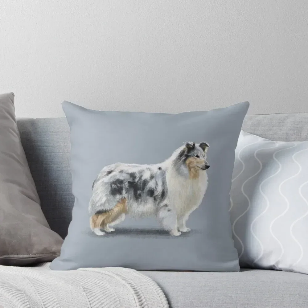

The Merle Rough Collie Throw Pillow bed pillows Pillow Covers Decorative christmas ornaments 2025 luxury decor pillow