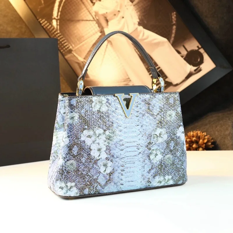 

Unique Leather Diaper Bag Minimalist High End Classic Square Satchel Retro Crossbody Shoulder Bag Women