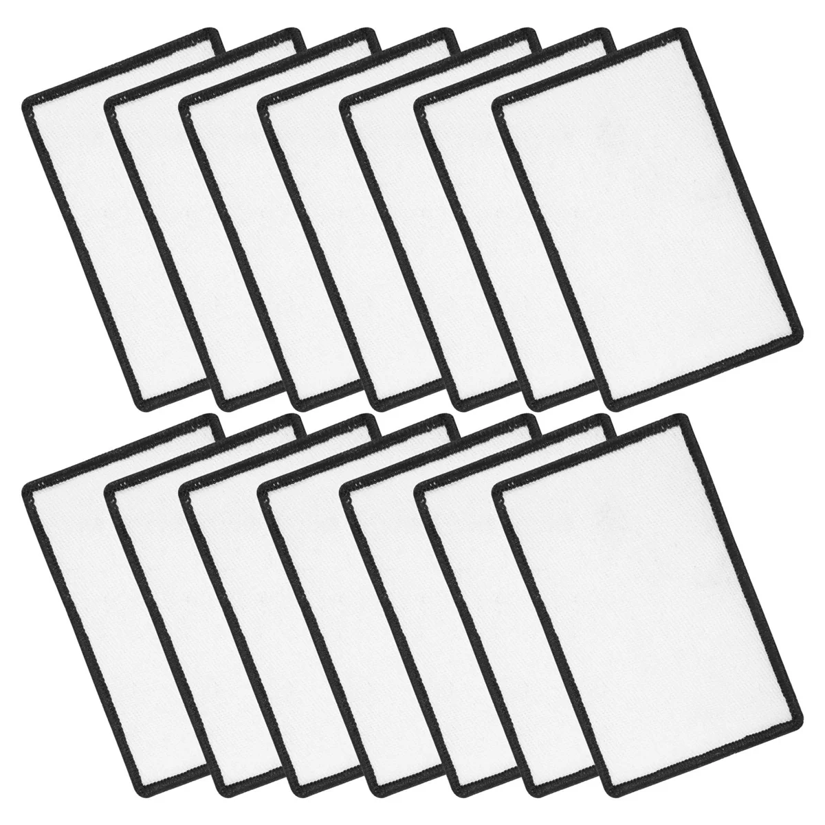 14 قطعة بقع التسامي النسيج الفارغ الكي مستطيلة بقع فارغة النسيج إصلاح بقع للملابس والقبعات