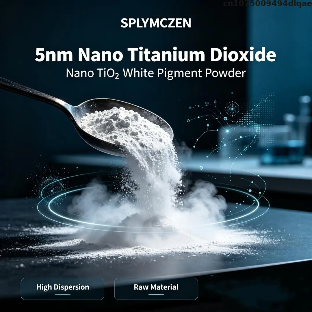 SPLYMCZEN TiO2 White Pigment Powder 5nm Nano Titanium Dioxide Nano High Dispersion Raw Material DIY Soap Detergent Coating