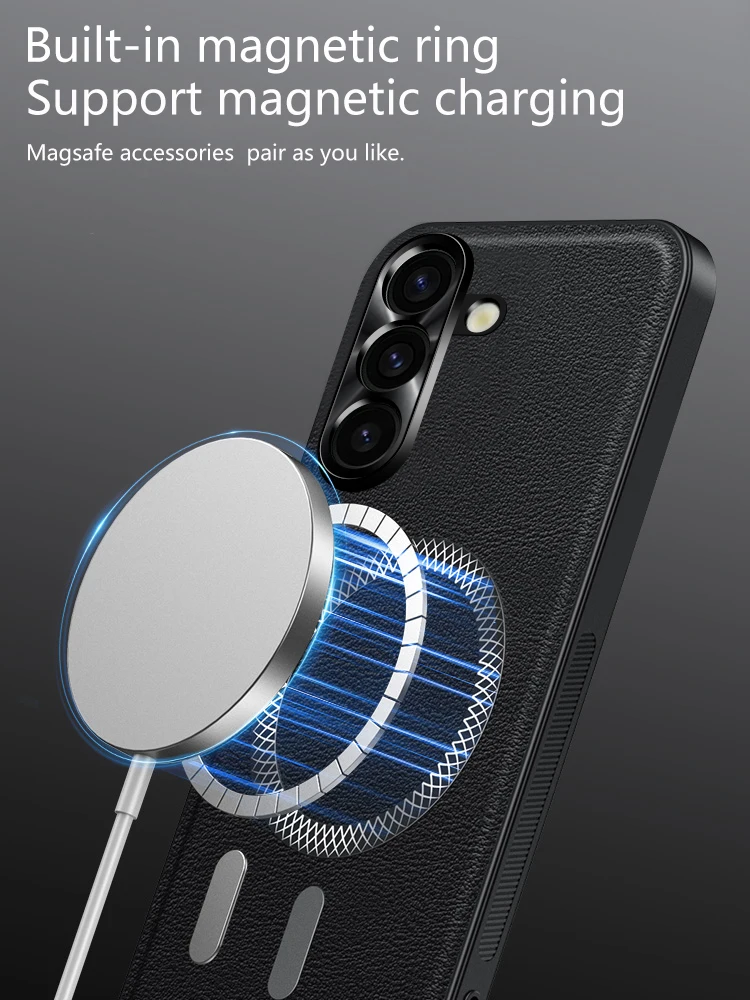 For Samsung Galaxy S25 S24 Ultra Case PU + TPU Back Cover Galaxy S23 S22 Plus Phone Case For Samsung