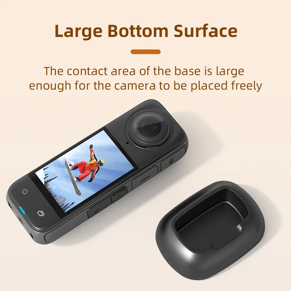 Desktop Base For Insta360 X4 Camera Support Base Stand Quick Release Silicone Mount Portable Vlog Photography Camera Accessories