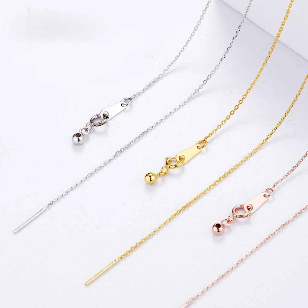 Adjustable Layered chains necklace 316L Stainless Steel Necklace Simple DIY Chains Without Pedants 45cm Simple Fashion Jewelry