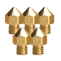 5PCS/Lot FLSUN Q5/QQ-S PRO Extruder Brass Nozzles Accessories 0.4mm Screws Parts
