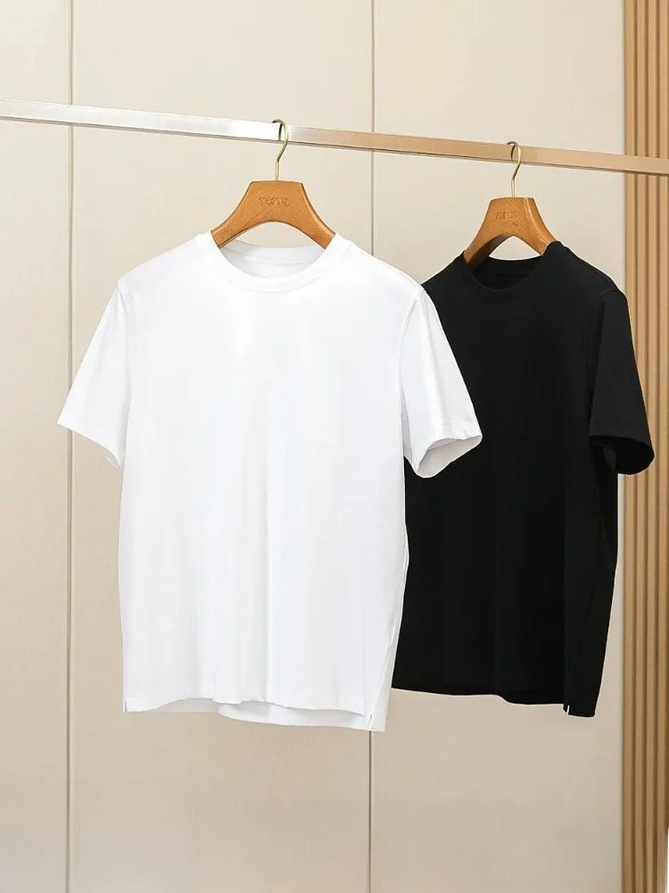 

Luxury Line 3D Pressed Flower Design round Neck Short Sleeve Men's Casual T-Shirt Cotton Polyester Blend Breathable Comfortable