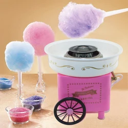 Pink Vintage Household Cotton Candy  Machine Electric Mini Marshmallow Machine Snack Food Equipment for Children DIY