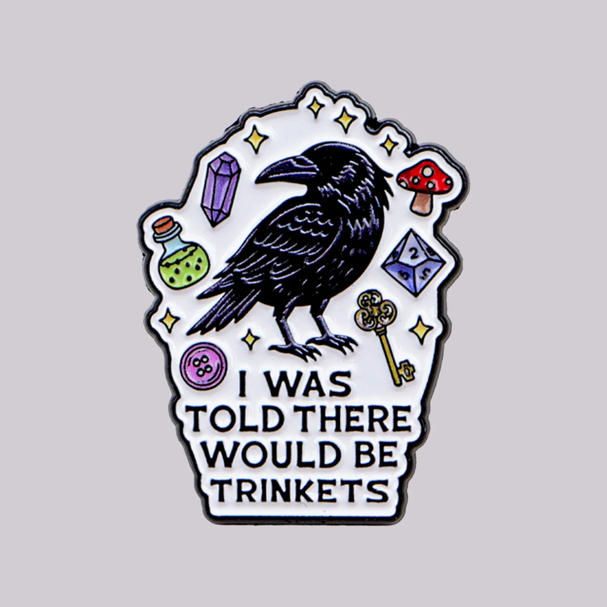 Foi Dito Que Havia um Pin de Esmalte de Corvo Fofo, Broche, Pins de Lapela, Emblema para Mochila, Acessórios de Vestuário, Joias de Moda, Presentes para Amigos