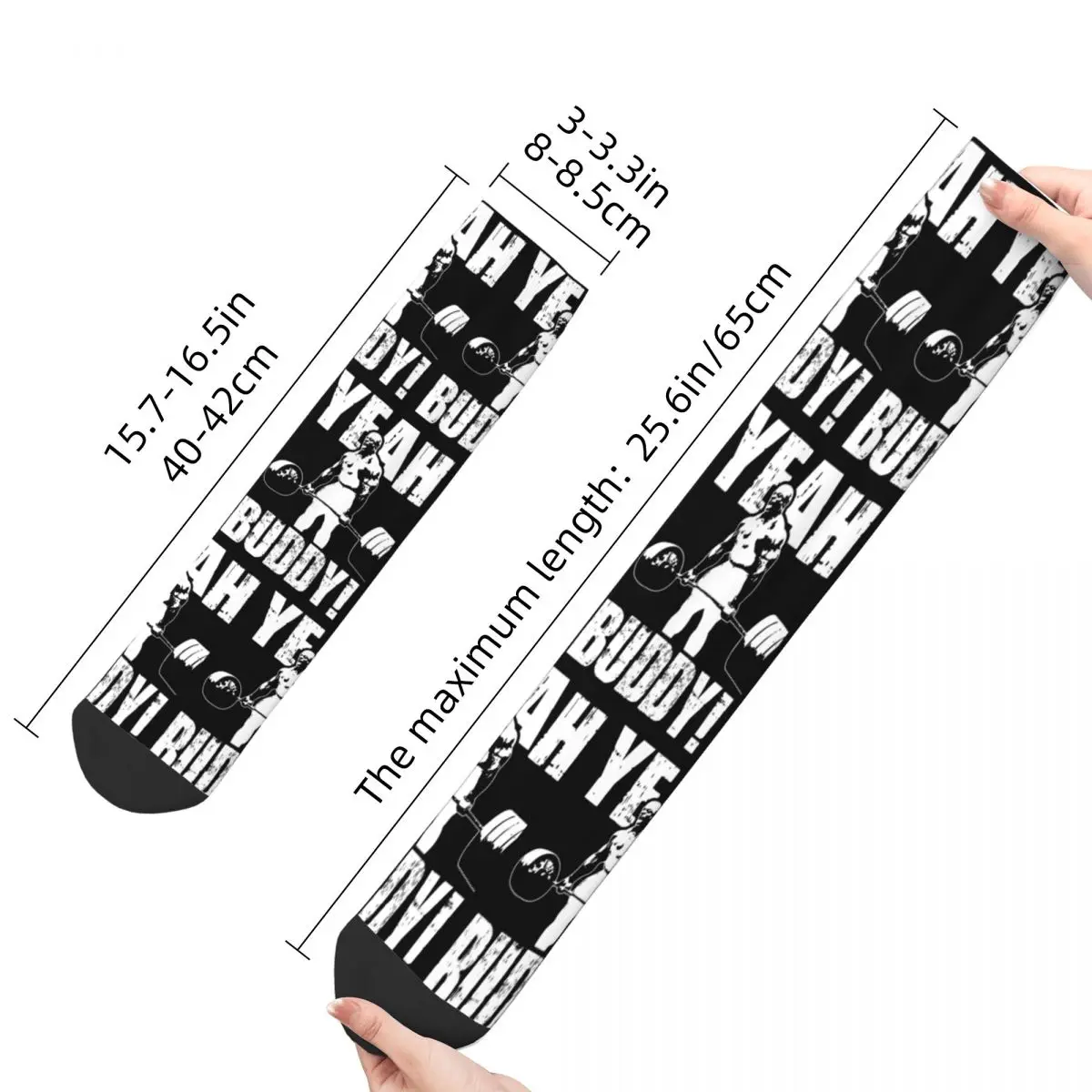 Unisex Gym Ronnie Coleman Yeah Buddy Socks Super Soft Funny Happy Weight Fitness Sports Socks Harajuku Merchandise Middle Socks