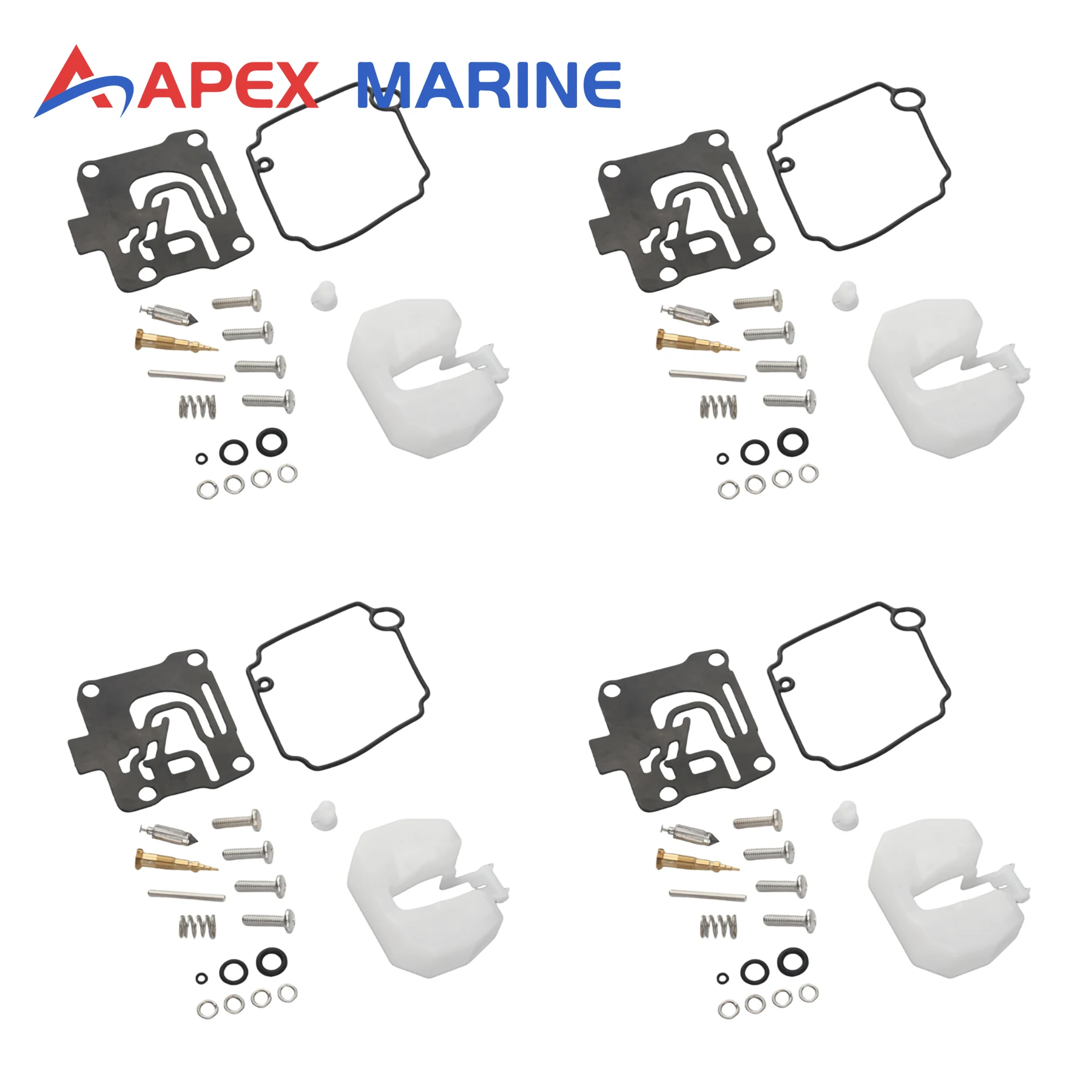 

4 Pcs 62Y-W0093-11 Boat Engine Carb Rebuild Kit Compatible with Yamaha Outboard Motor 40 50 HP 4-Stroke 62Y-W0093-10