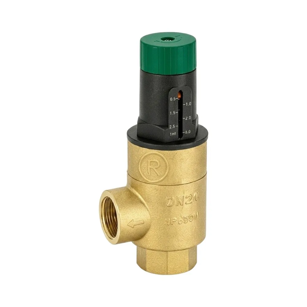 Solid Brass Differential Pressure Valve for Heat Pump and Air Conditioning with Visual Adjustment and Stable Flow