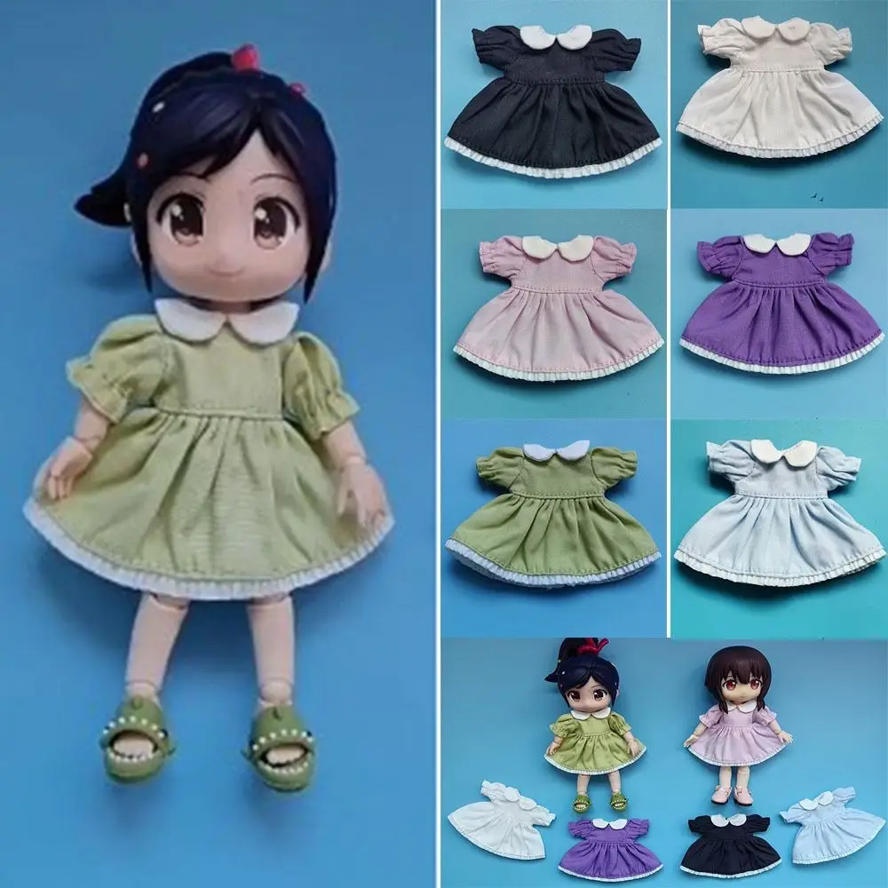 

Handmade Pure Color Dresses Puff Sleeve Accessories Doll Clothes Skirt Fashion 6 Styles White Cardigan 1/11 OB11 Dolls/1/12 BJD