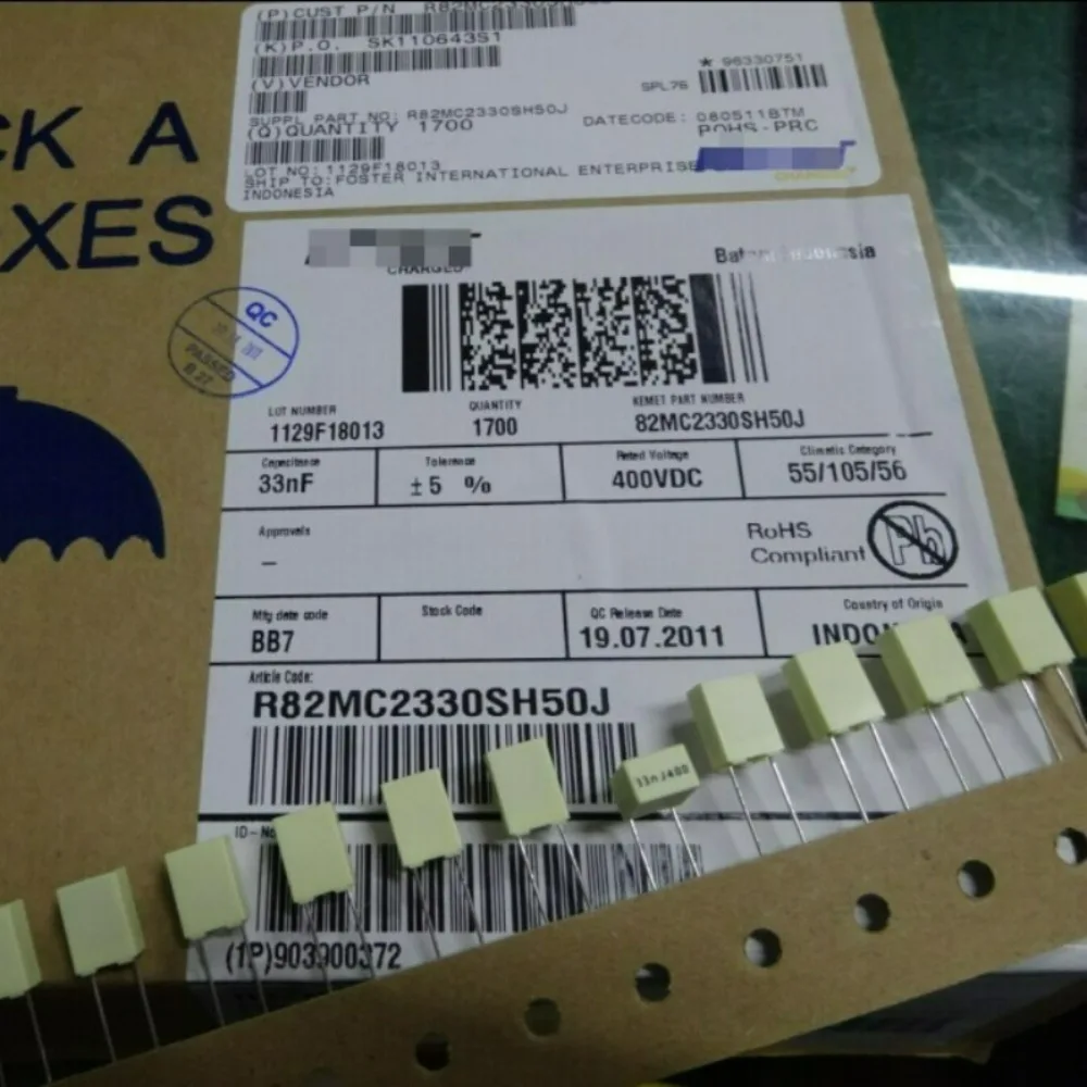 

20PCS AV R82 0.033uf/400V 33nf 333 Brand new 5mm film capacitor