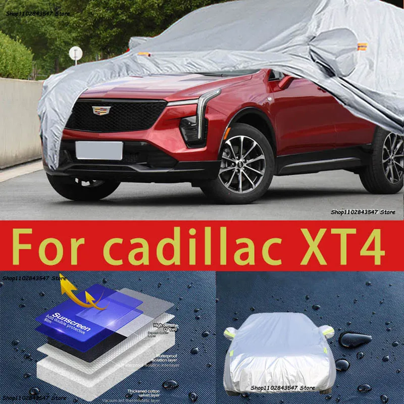 

For cadillac XT4 Outdoor Protection Full Car Covers Snow Cover Sunshade Waterproof Dustproof Exterior Car accessories