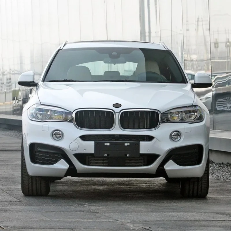 For X6 F16 Modified MT Front and Rear Bumper Assembly Side Skirts M Sport Body Kit Suitable
