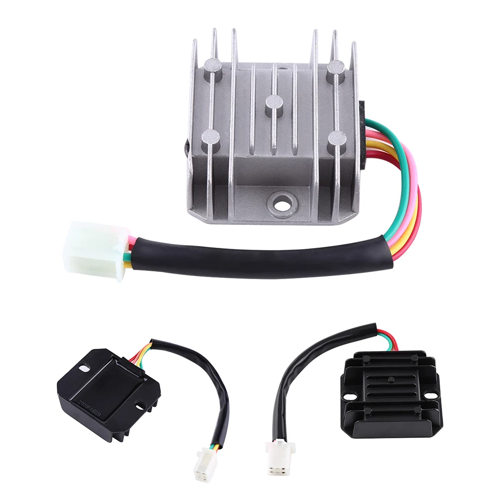 Aluminium Alloy 12V 4 Wires 4 Pin Voltage Regulator Full Wave Rectifier For 150-250CC Motorcycle Motorbike Scooter Moped