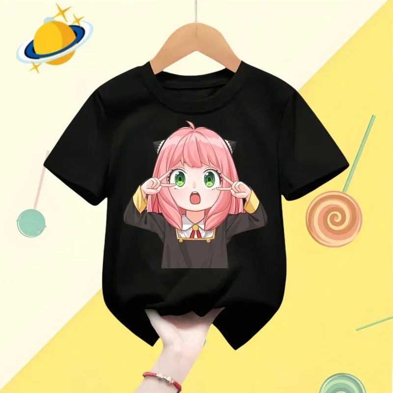 New Spy X Family Boys Girls Kids T-shirt Children\'s Clothing Kawaii Cartoon Anime Print Anya Harajuku Graphic casual top