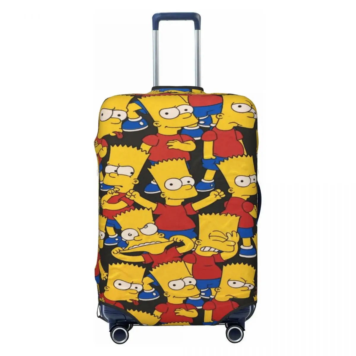 

Custom Simpsons Cartoon Travel Luggage Cover Elastic Suitcase Cover Protector Fit 18-32 Inch