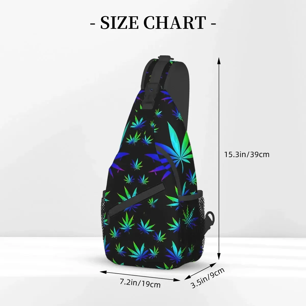 Wet Paint 420 Liquid Pot Leaves On Black Crossbody Chest Bags Pockets Travel Pack Messenger Sports Teens Shoulder Bag Unisex