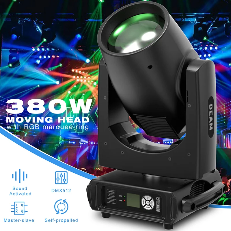 

380W 18R Light Moving Head DJ Light Beam Light Strobe DMX Sound Activated Disco Party Pub Wedding Christmas Stage Lighting