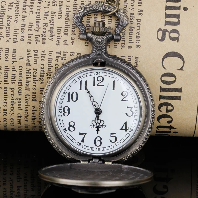 خمر البرونزية Sarajevo-themed ساعة الجيب قلادة قلادة للرجال والنساء سحر مجوهرات هدايا Relojes دي Bolsillo
