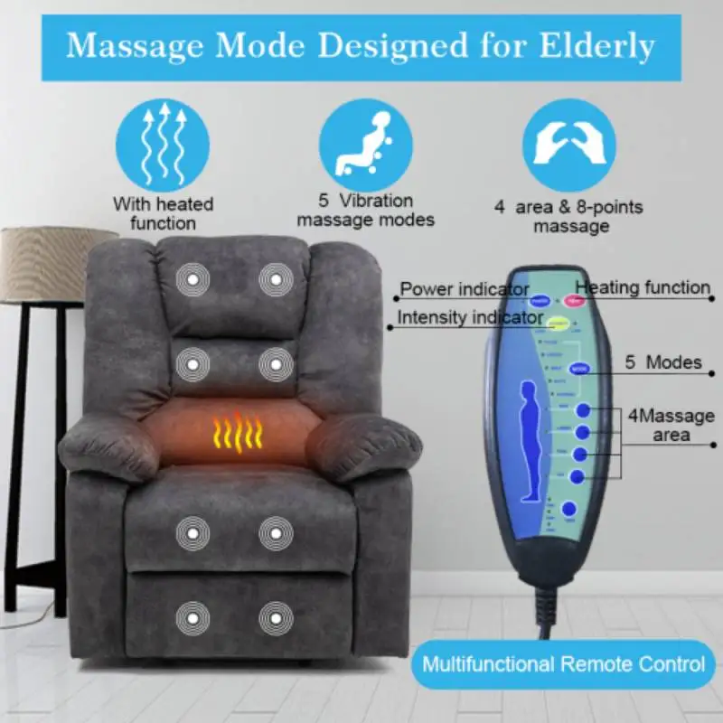 

Electric Remote Control Massage Reclining Chair can be Raised and Lowered Comfortably