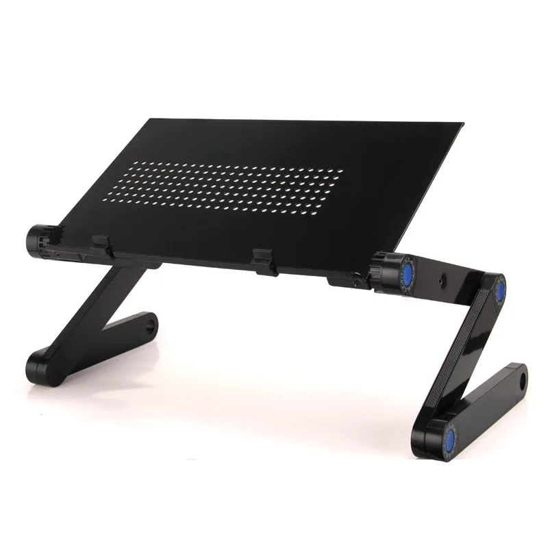 Suporte ajustável Laptop Desk Stand Lapdesk Liftable PC Notebook Alumínio Table Desk Holder Com Mouse Pad para Sofá Cama