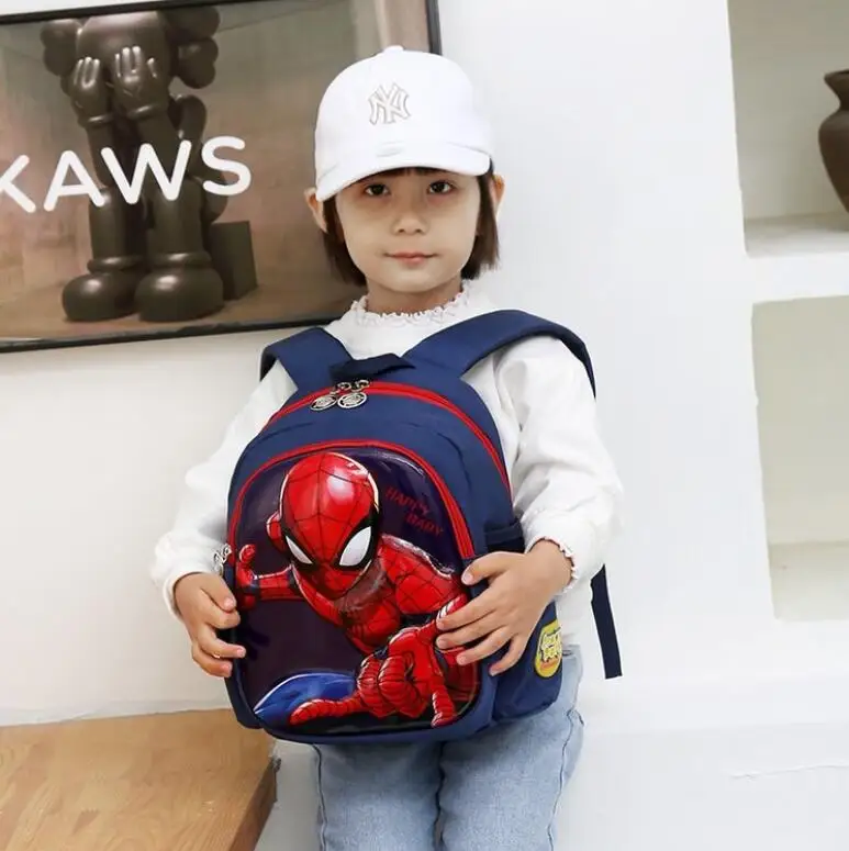 Disney Cartoon Children\'s Backpack Spiderman Kids Boys Girls Schoolbag Daypack Gift