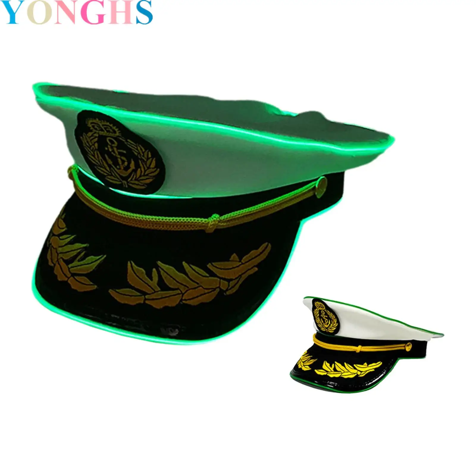 

Captain Navy Cap LED Lighted Hat For Stylish Nighttime Fun And Fashionable LED Hat for Halloween Carnival Party