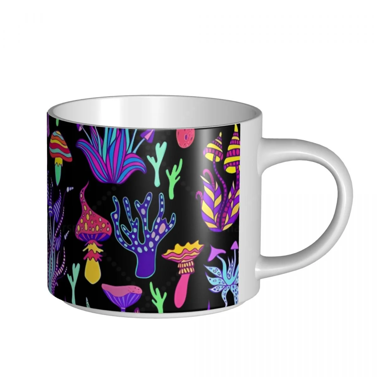 

Грибные керамические кружки большой емкости, прочные кофейные чашки ручной работы с ручкой