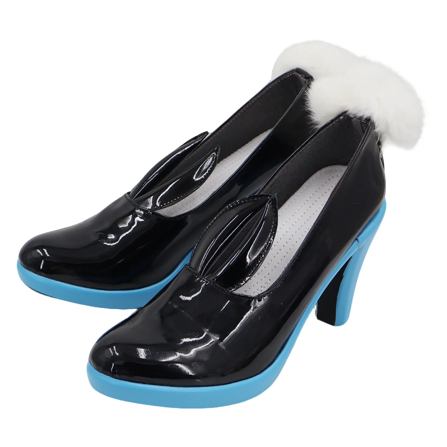 Scarpe cosplay coniglietta Tacchi alti in PU per Mikuu Accessori per oggetti di scena cosplay Stivali da festa di carnevale di Halloween realizzati su misura