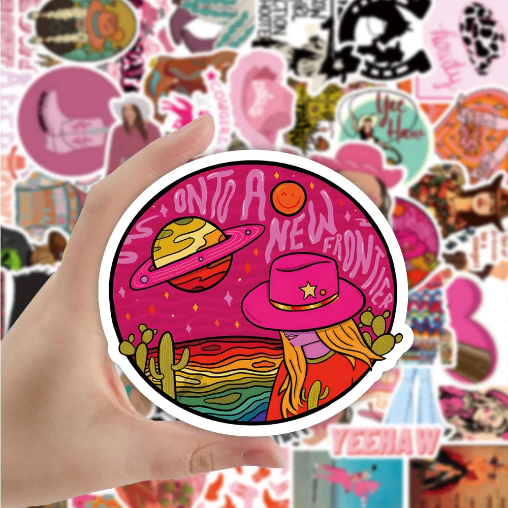 

10/30/50pcs Vintage Pink Cowgirl Graffiti Stickers Retro Aesthetic Decals DIY Laptop Phone Scrapbook Car Cool Sticker Decoration