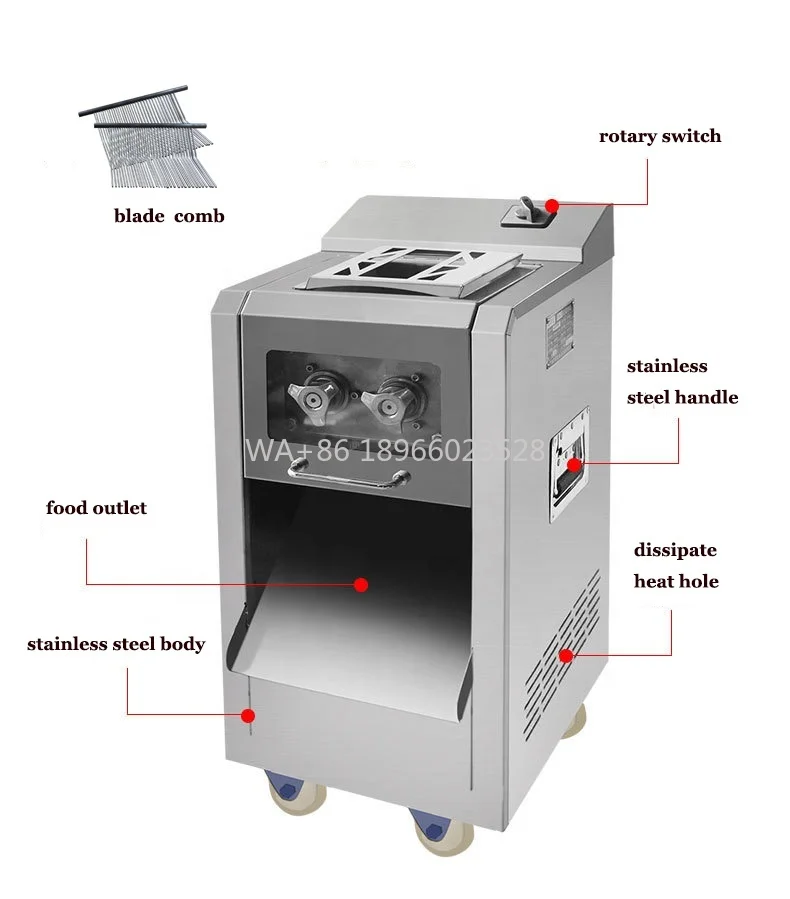 

v Измельчитель стейков и говядины, машина для резки кубиков, коммерческая машина для нарезки мяса из нержавеющей стали и