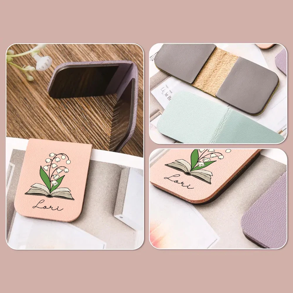 12 Style Personalized Name with Flowers Bookmark For Children School supplies UV Print Custom Name Bookmark Kids Gift