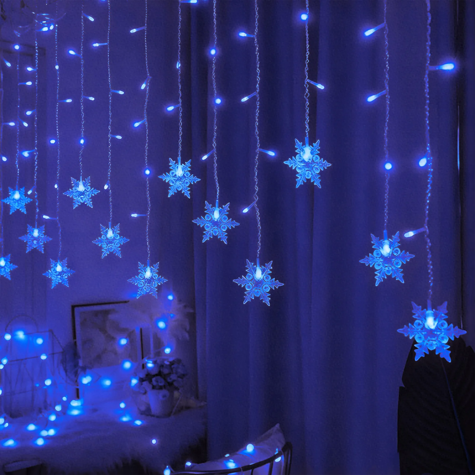 

3.5m LED Light String Snowflake Shaped Ambient Light Navidad New Year Xmas Party Home Decorative Light String Party Supplies