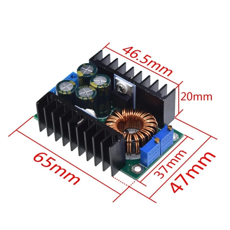 โมดูลปรับพลังงาน12A step-Down 24V ถึง12V นำ300W พร้อมหลอดไฟพลังงานแสงอาทิตย์