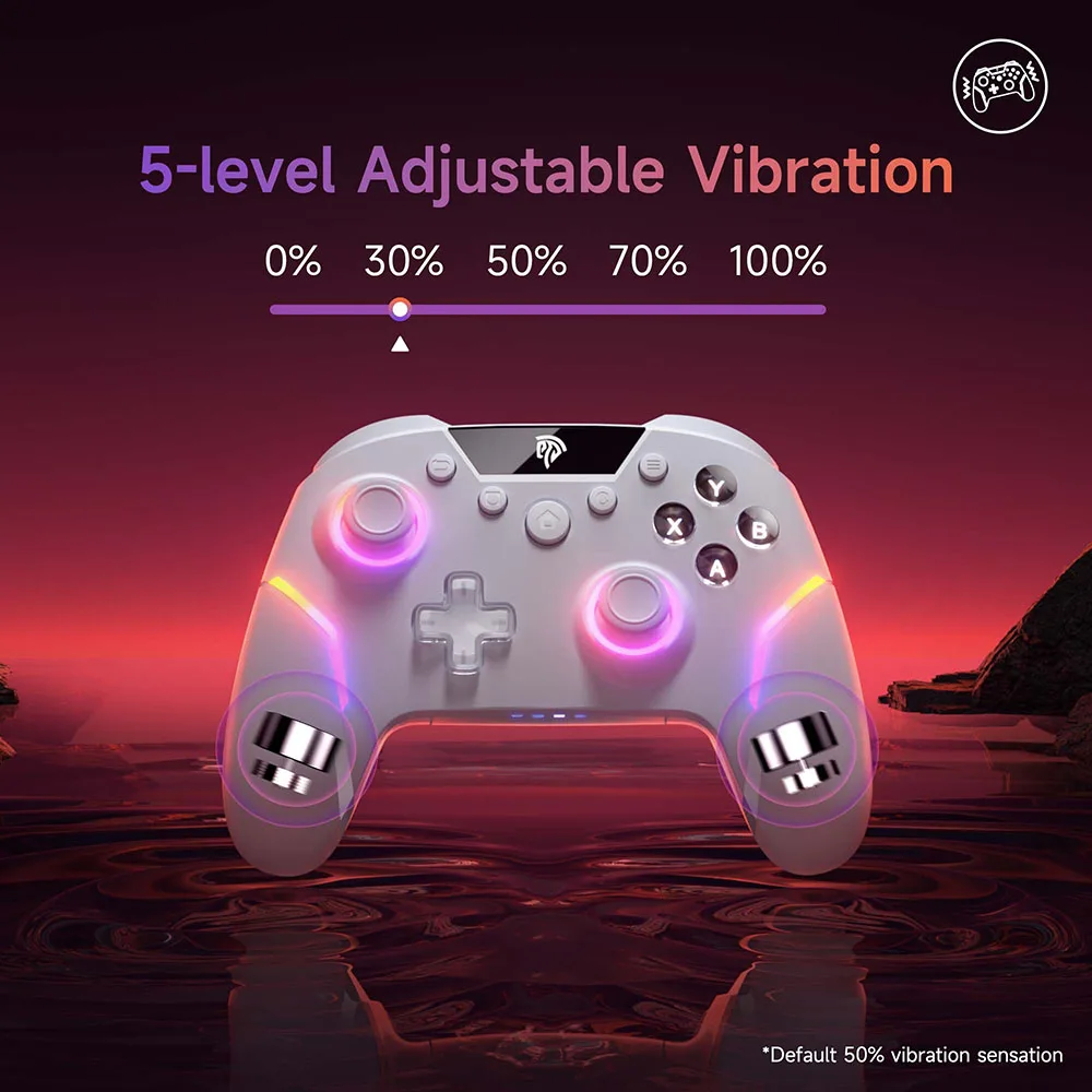 1 Set X20 RGB Light Wireless Gamepad Bluetooth 2.4G Game Controller With Hall Effect For Switch PC Android IOS Phone Smart TV