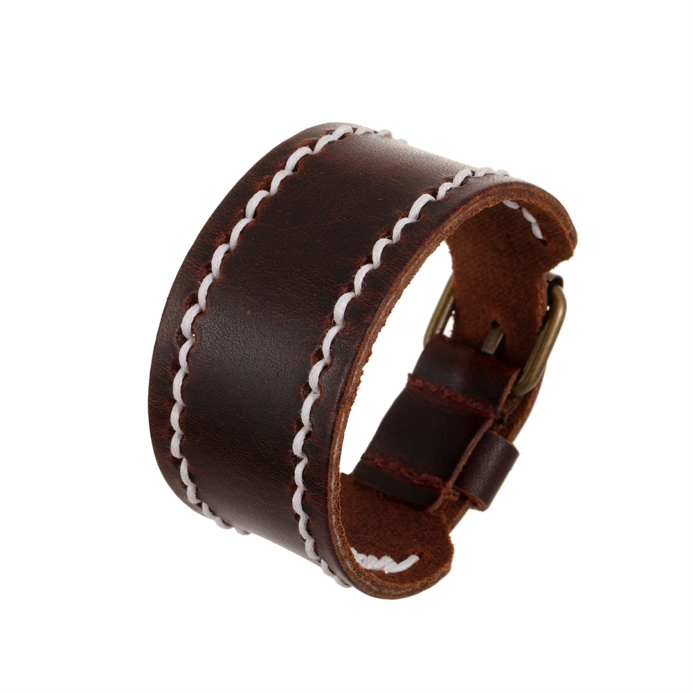 

Leather Bracelet Men Classic pulseras hombre Vintage Leather Men's Bracelet for Father's Day Birthday Gift