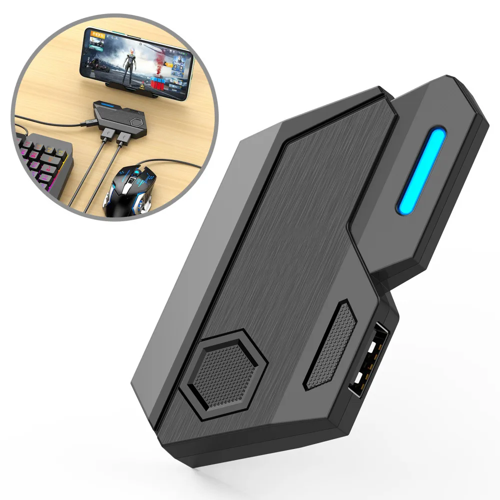 لوحة مفاتيح اليد اليسرى لوحة مفاتيح يدوية واحدة Gamwing Mix SE/Elite Mouse ومحول لوحة المفاتيح وحزمة كومبو لألعاب Android المحمولة