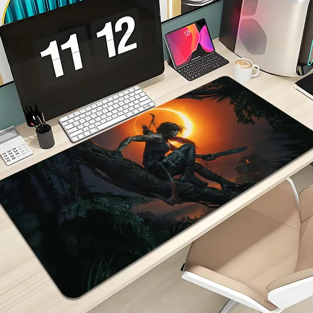 Tomb Raider Lara Croft Mouse Pad Keyboard Mousepad large 1200X600 mm Desk Mat PC Gamer Office Carpet Home Table pad