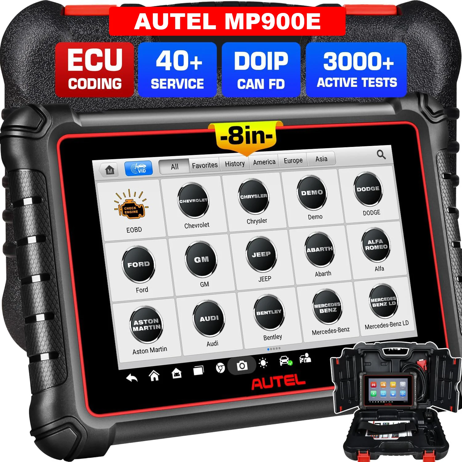 Autel MaxiPRO MP900E ماسح ضوئي تشخيصي ثنائي الاتجاه أداة مسح ضوئي تشخيصي ECU الترميز CAN FD & DOIP السيارات Obd2 الماسح الضوئي #1