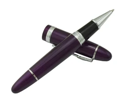 Jinhao 159 Big Size Metal Rollerball Pen with Refill Purple Medium Point Silver Clip Ink Pen for Writing Office Business School