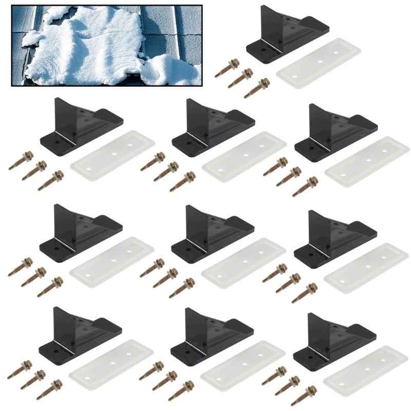 10 Pack/Set Metal Roof Snow Guard With Perfects Seal Gasket & Mounting Screws For Gutter Protection Metal Roof Dropship