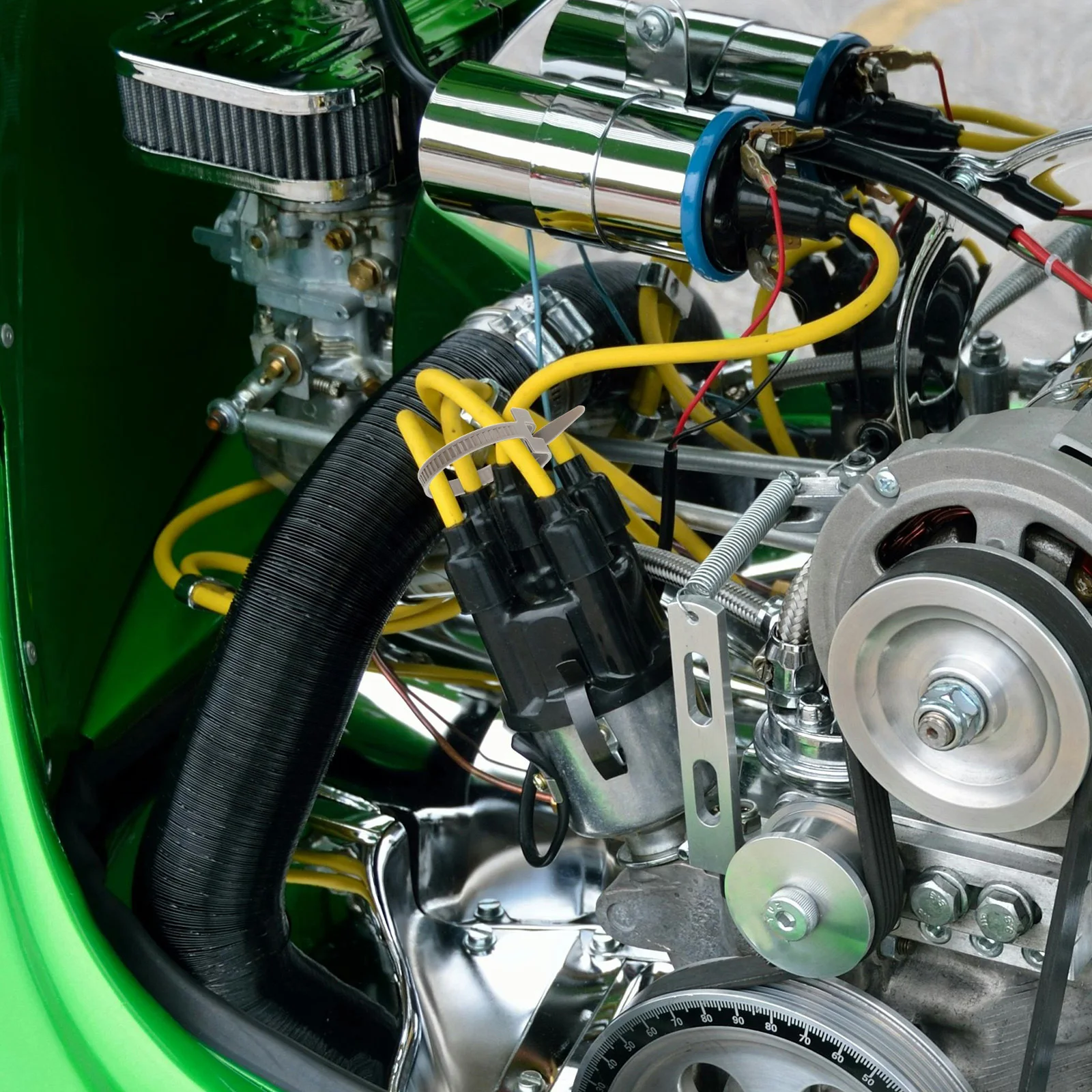 

5pcs Automotive Wire Harness Clips Heavy Duty Push Mount Cable Zip Ties Fastener For Fuel Line Electrical Harness Organization