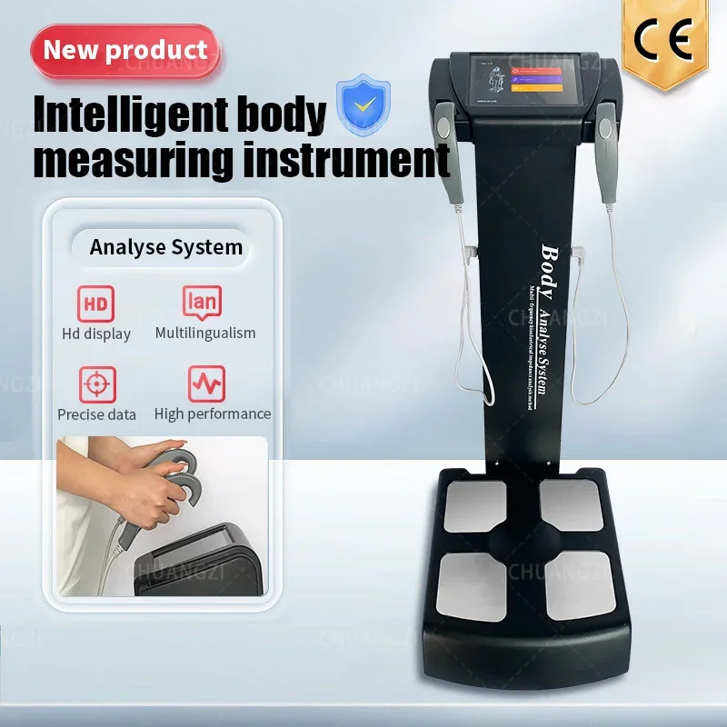 Bmi body analyzer, professional health care, weight test, fat composition with WIFI, Bluetooth and HP document printer.