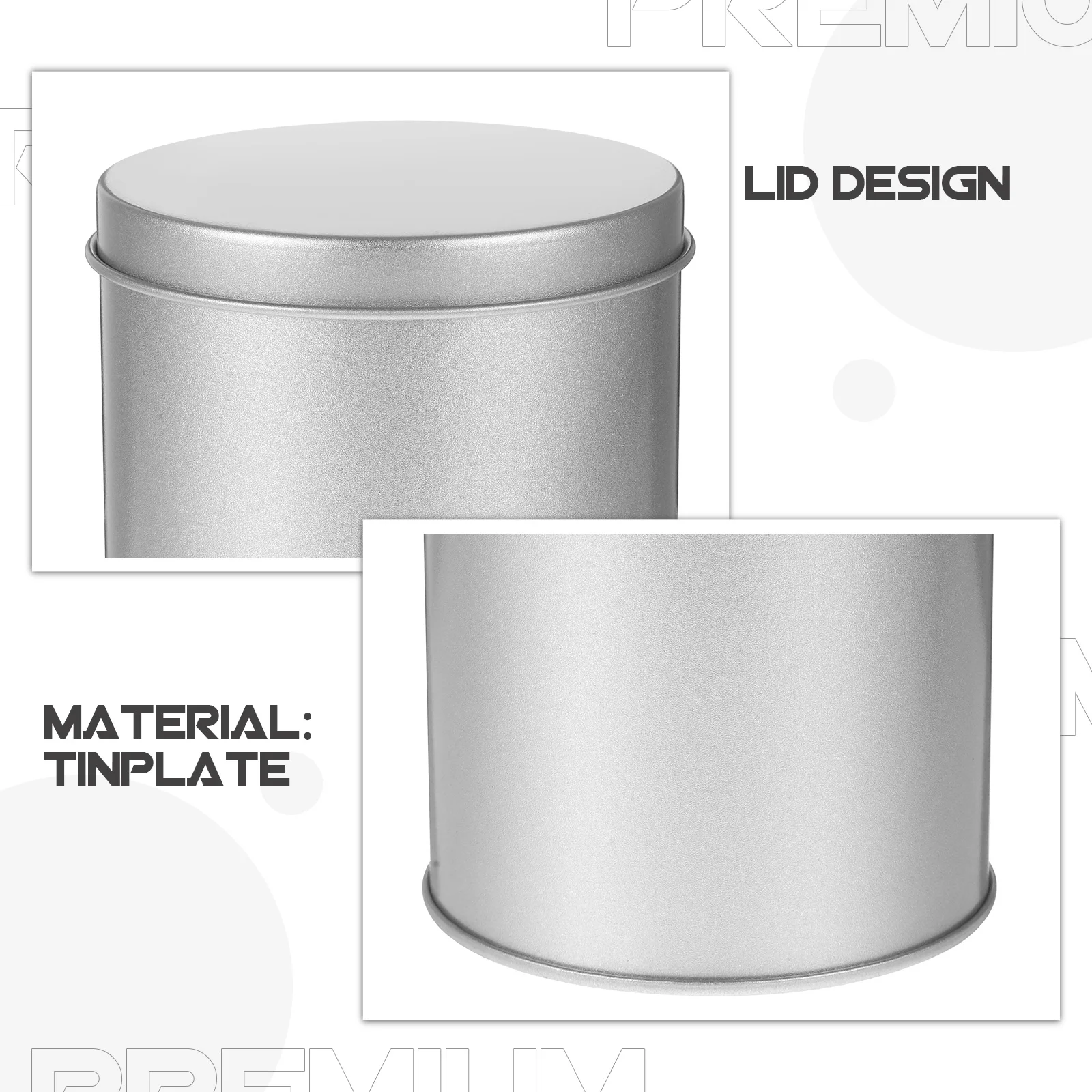 

4pcs Tinplate Tea Canister Portable Storage Jar For Coffee Beans Candy Salt Sealed Container Travel Tea Jar Round Coffee Powder
