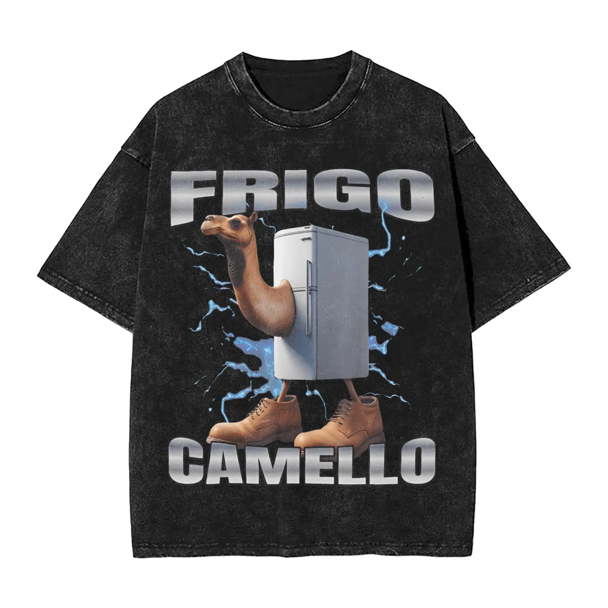 

Italian Brainrot Frigo Camello Meme T Shirt Beach Streetwear T-Shirts Cotton Hip Hop Tshirt For Mens Short-Sleeve Design Tops