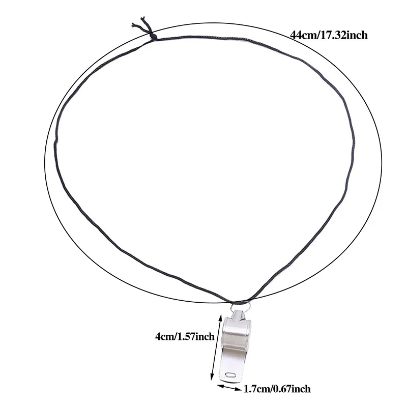 Stainless Steel Whistles Referee Sport Rugby Metal Whistle With Rope Party Training Soccer Football Basketball Cheerleading Tool