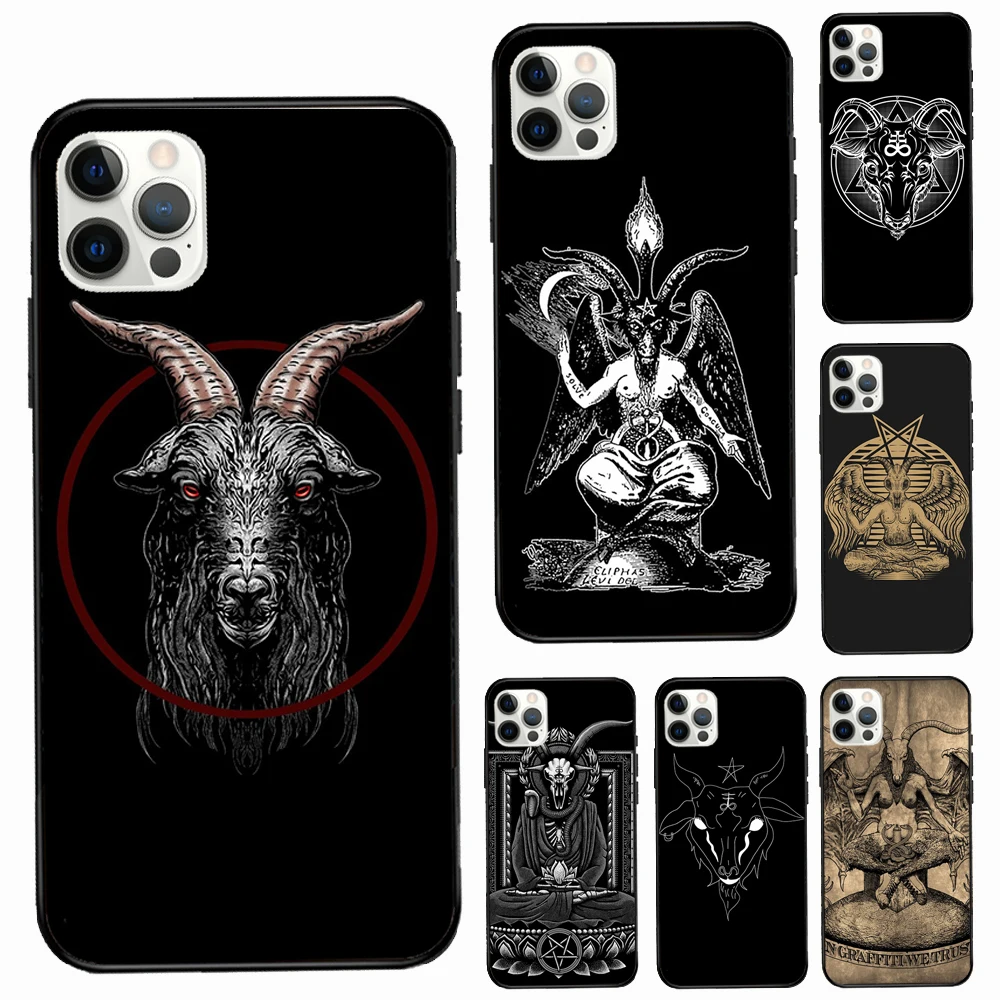 Pentagram Baphomet Satan Case For Apple iPhone 13 12 Mini 11 14 Pro Max XS X XR 6S 7 8 Plus 5S SE 2020 Phone Cover