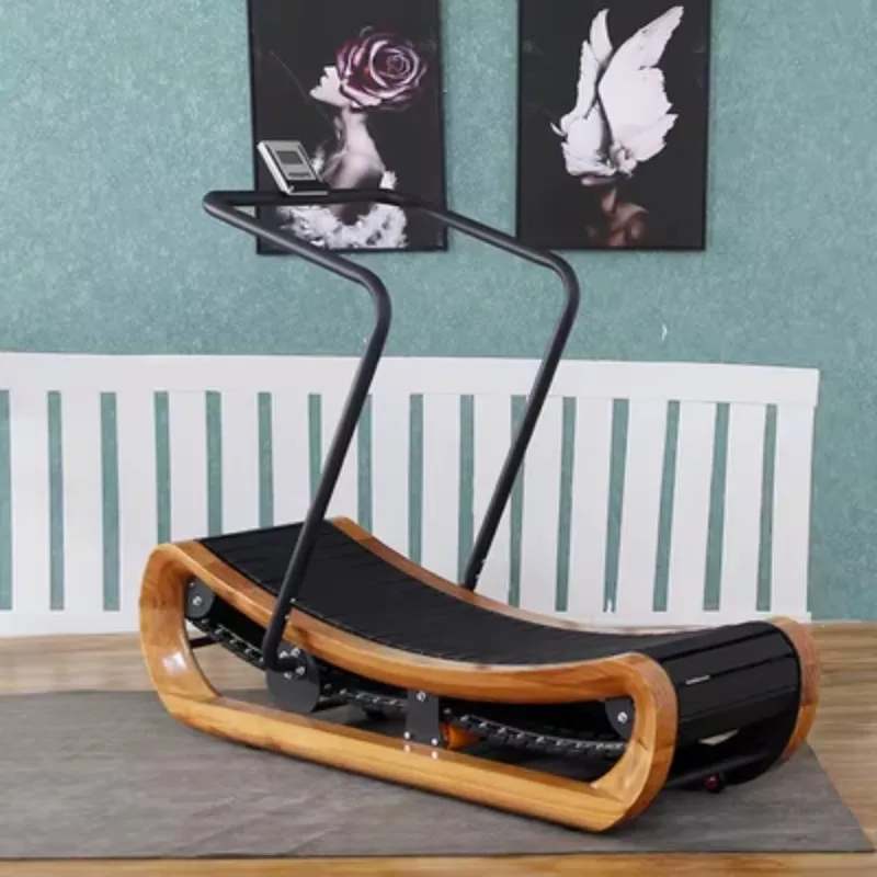 Pista Semi comercial Fitness en casa no eléctrica curvada sin Motor cinta de correr máquina sin Motor cinta de correr